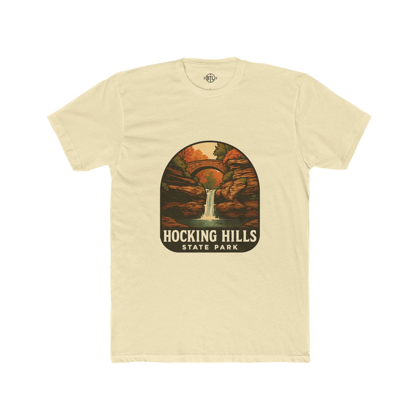 Hocking Hills State Park Unisex Cotton Crew Tee - Vintage Nature T-Shirt