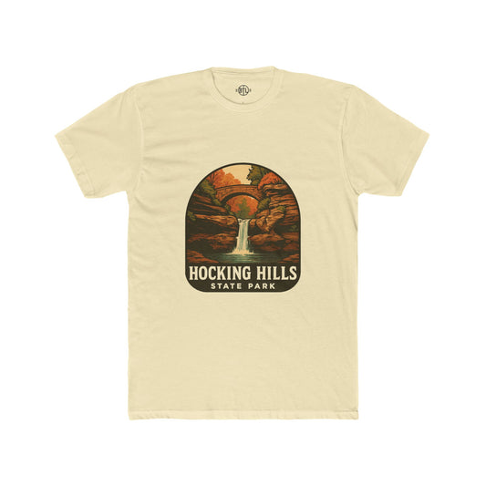 Hocking Hills State Park Unisex Cotton Crew Tee - Vintage Nature T-Shirt