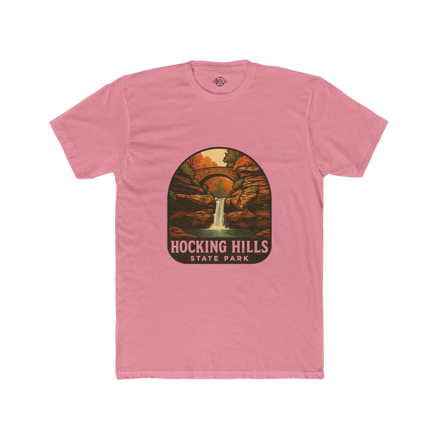 Hocking Hills State Park Unisex Cotton Crew Tee - Vintage Nature T-Shirt