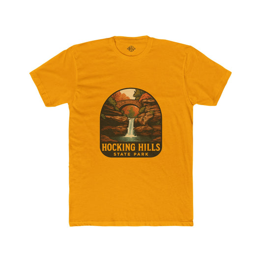 Hocking Hills State Park Unisex Cotton Crew Tee - Vintage Nature T-Shirt