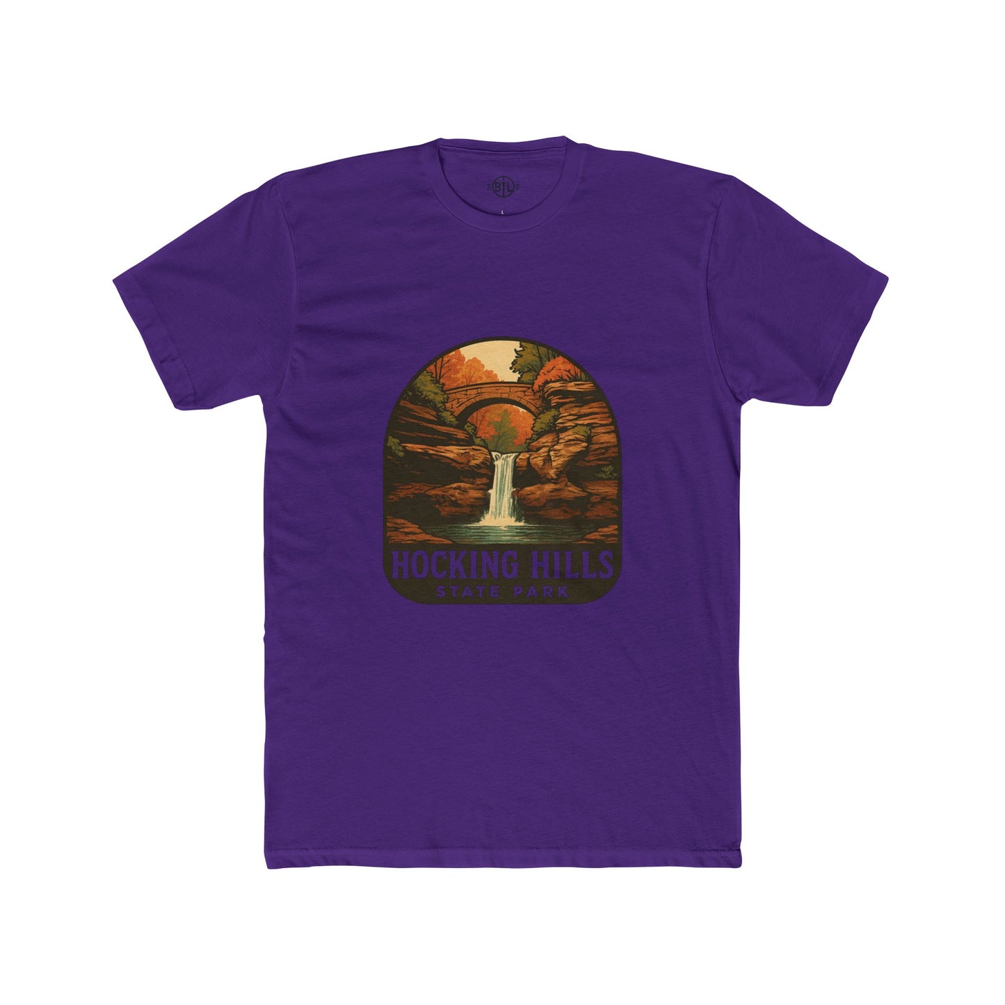 Hocking Hills State Park Unisex Cotton Crew Tee - Vintage Nature T-Shirt