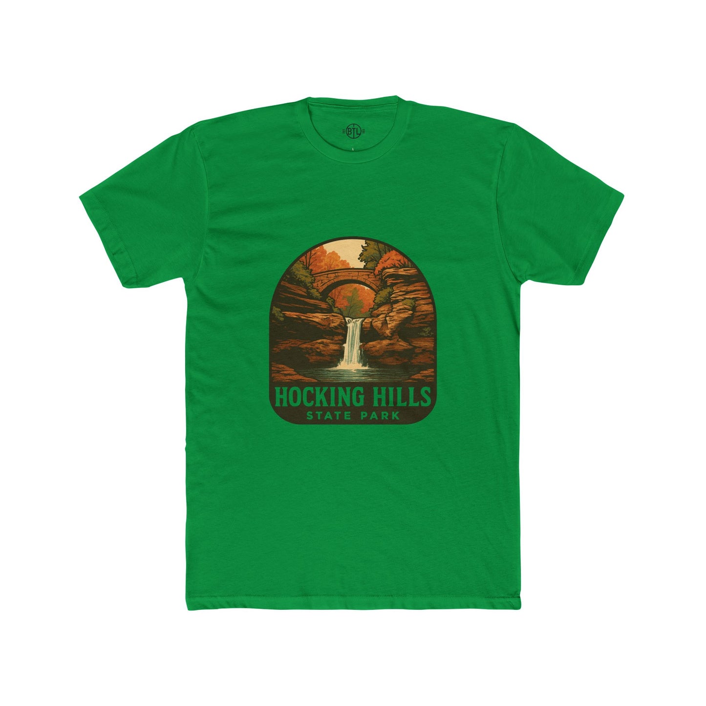 Hocking Hills State Park Unisex Cotton Crew Tee - Vintage Nature T-Shirt